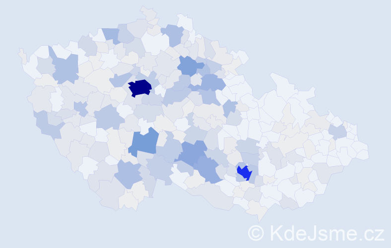 Příjmení: 'Kazdová', počet výskytů 1071 v celé ČR