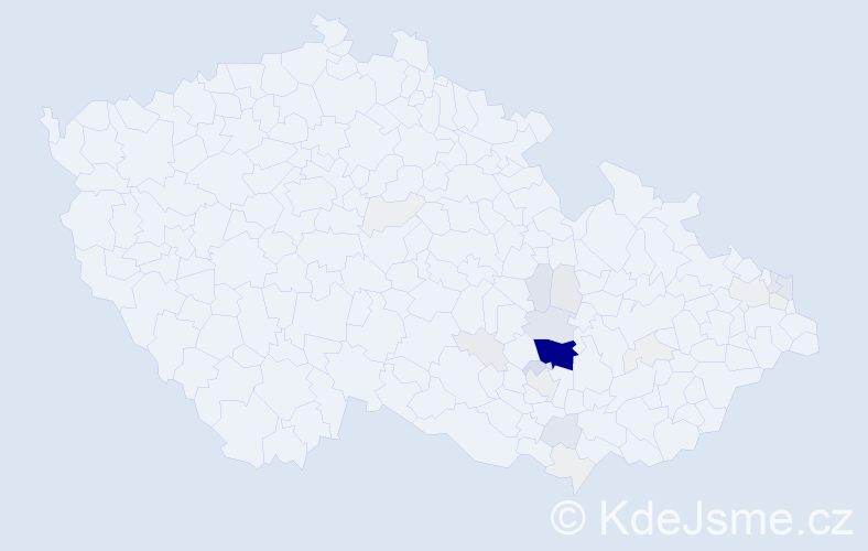 Příjmení: 'Kakáč', počet výskytů 124 v celé ČR