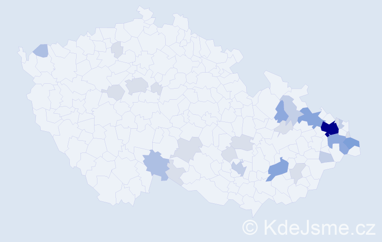 Příjmení: 'Grochalová', počet výskytů 72 v celé ČR
