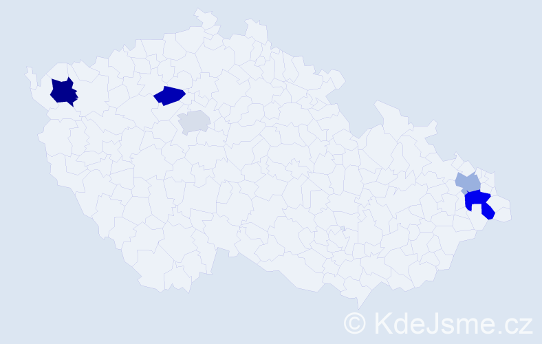 Příjmení: 'Neuhybl', počet výskytů 7 v celé ČR