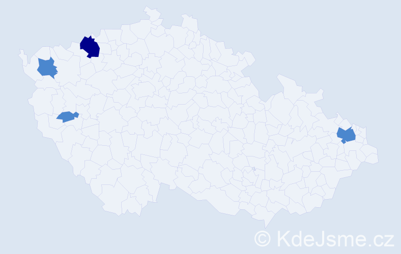 Příjmení: 'Palubjaková', počet výskytů 6 v celé ČR