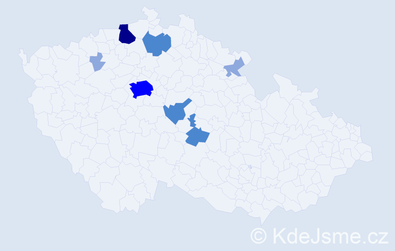 Příjmení: 'Baušteinová', počet výskytů 17 v celé ČR