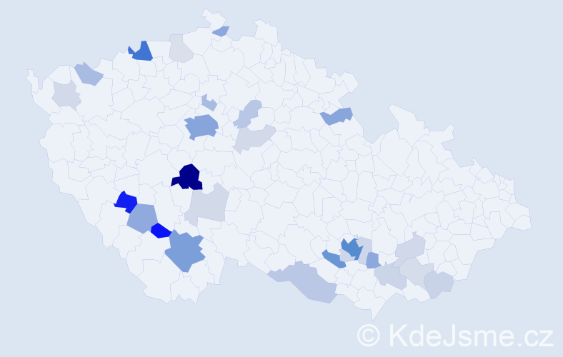 Příjmení: 'Fried', počet výskytů 101 v celé ČR