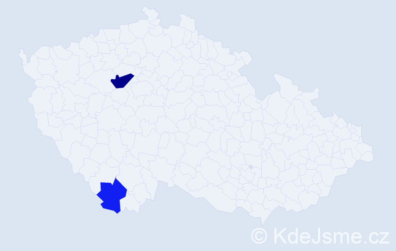 Příjmení: 'Tarabijová', počet výskytů 4 v celé ČR