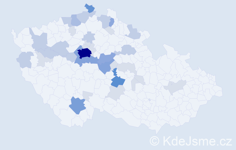 Příjmení: 'Chroustovská', počet výskytů 106 v celé ČR