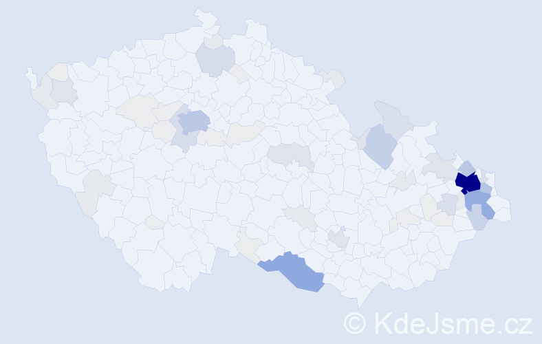 Příjmení: 'Choleva', počet výskytů 235 v celé ČR