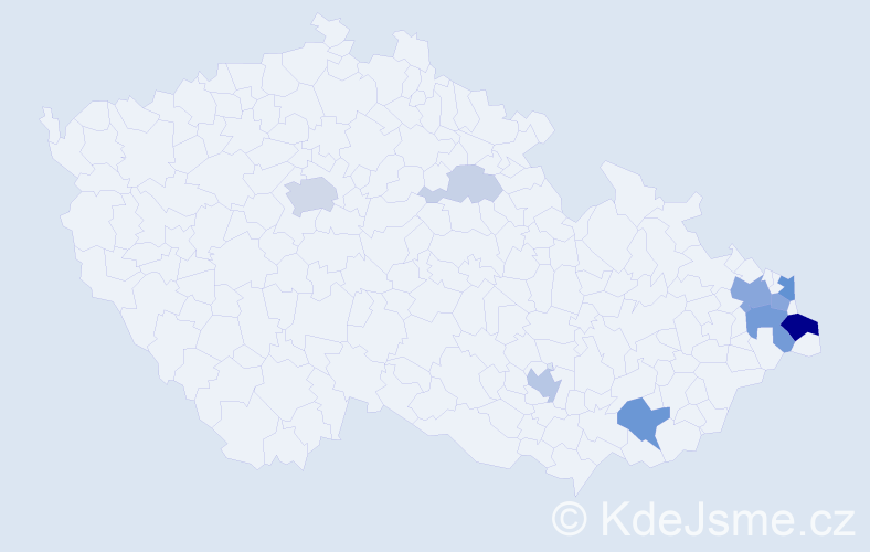 Příjmení: 'Temel', počet výskytů 31 v celé ČR