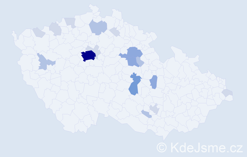 Příjmení: 'Seková', počet výskytů 50 v celé ČR