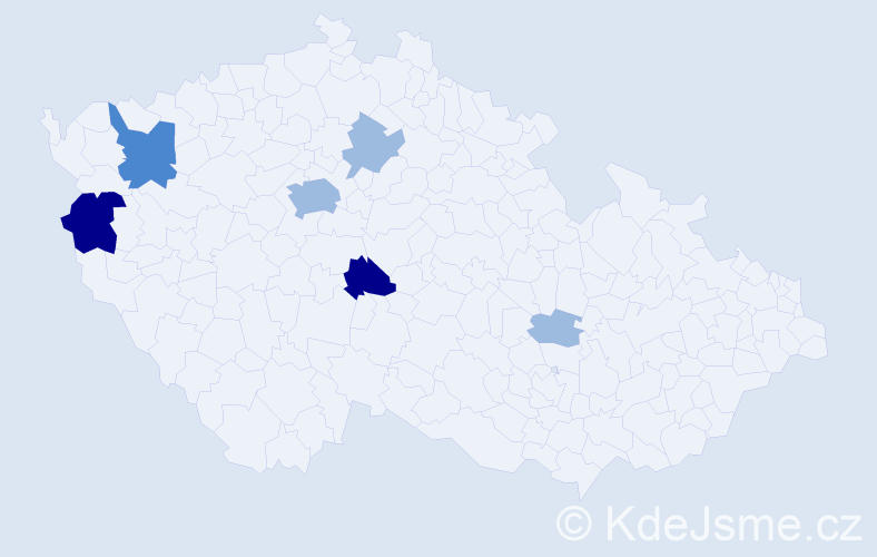Příjmení: 'Stocker', počet výskytů 13 v celé ČR