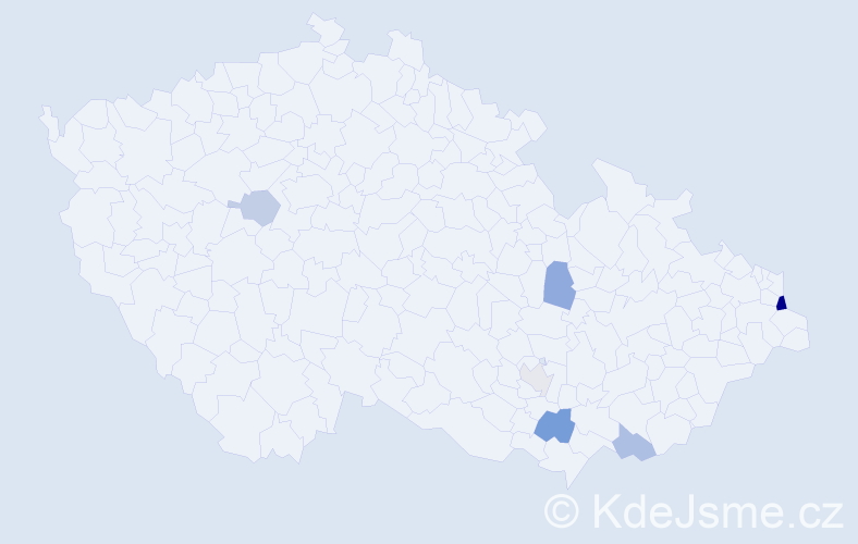 Příjmení: 'Lempartová', počet výskytů 11 v celé ČR