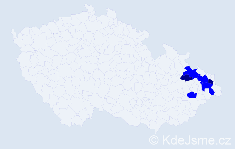 Příjmení: 'Pattermann', počet výskytů 8 v celé ČR