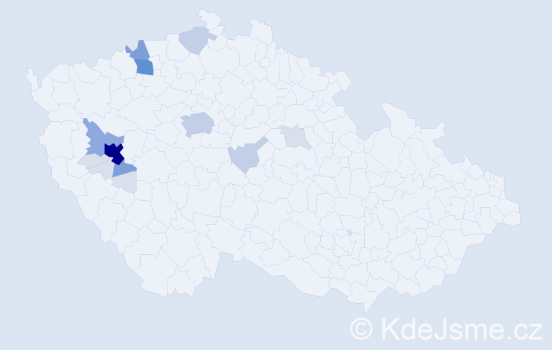 Příjmení: 'Roudová', počet výskytů 57 v celé ČR