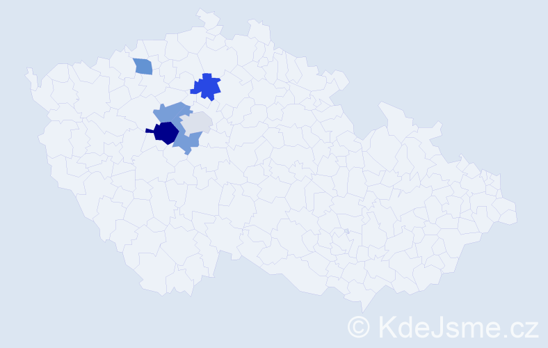 Příjmení: 'Bartolenová', počet výskytů 7 v celé ČR