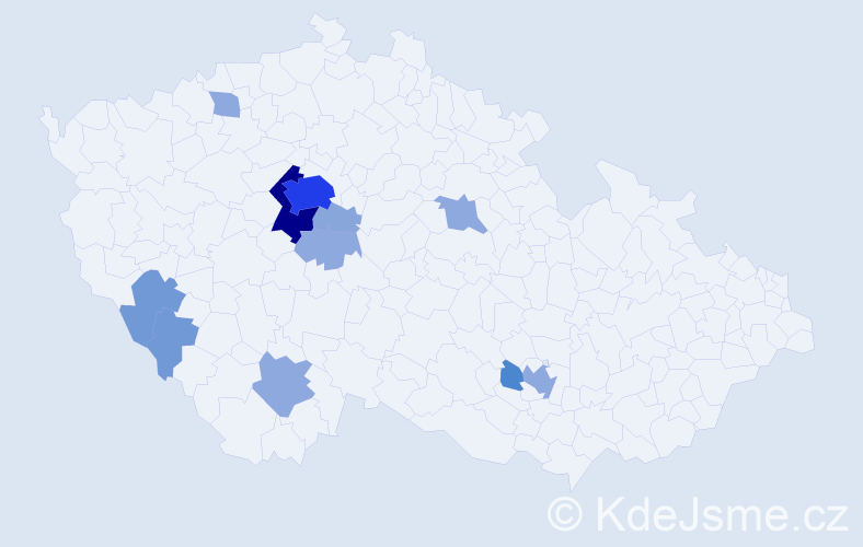 Příjmení: 'Babánková', počet výskytů 32 v celé ČR