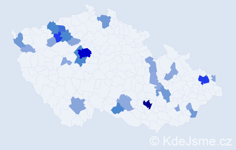 Příjmení: 'Kuviková', počet výskytů 84 v celé ČR