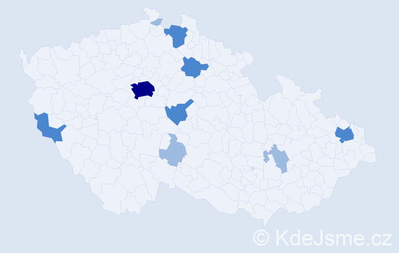 Příjmení: 'Abdallah', počet výskytů 17 v celé ČR