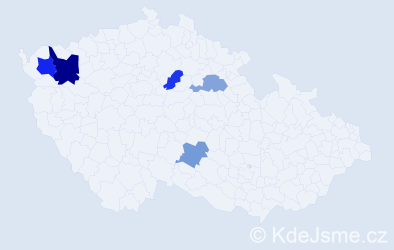Příjmení: 'Gajewski', počet výskytů 8 v celé ČR