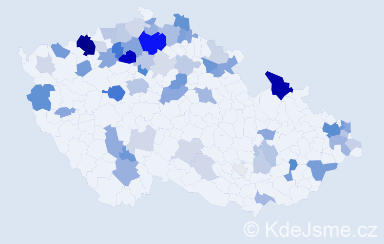 Příjmení: 'Marcinová', počet výskytů 171 v celé ČR