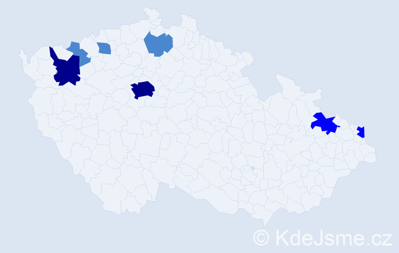 Příjmení: 'Pokrivčák', počet výskytů 13 v celé ČR