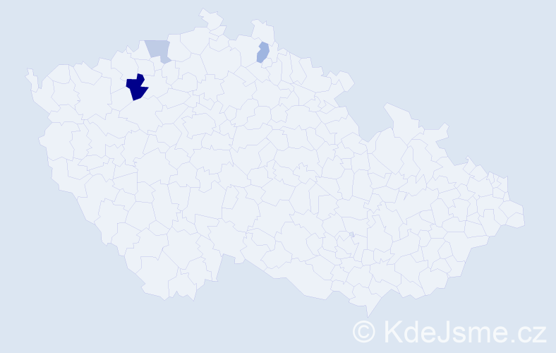 Příjmení: 'Knoblauch', počet výskytů 5 v celé ČR