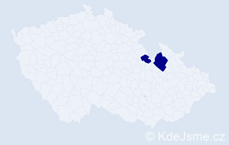 Příjmení: 'Dinevová', počet výskytů 2 v celé ČR
