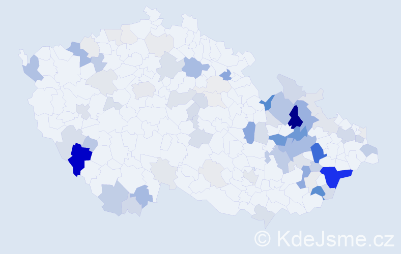 Příjmení: 'Bubela', počet výskytů 237 v celé ČR