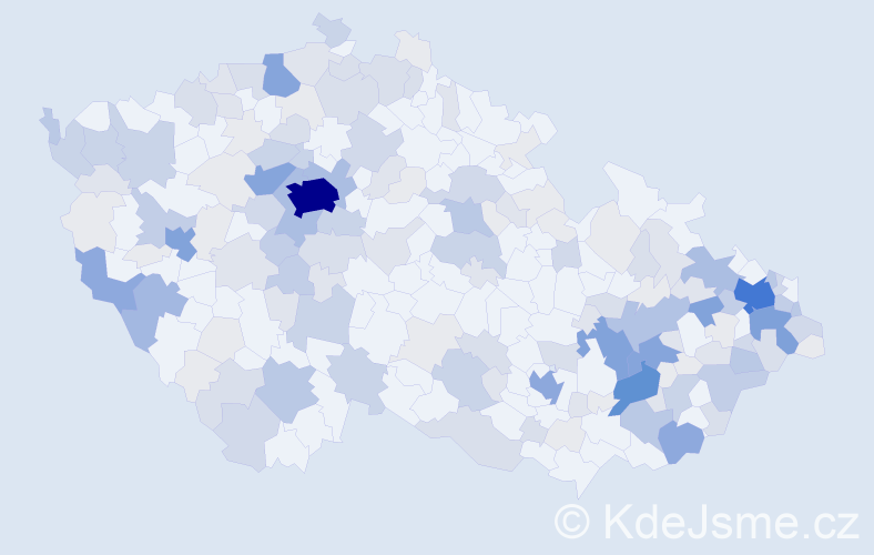 Příjmení: 'Bosák', počet výskytů 607 v celé ČR