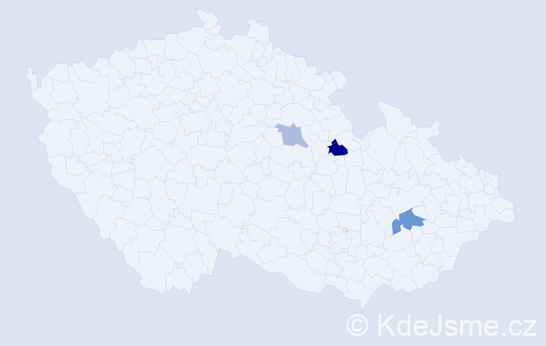 Příjmení: 'Lehnfeld', počet výskytů 5 v celé ČR