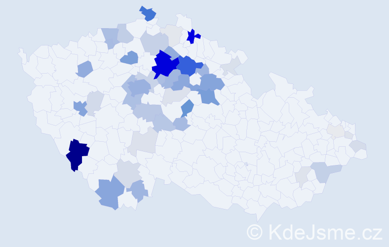Příjmení: 'Baldová', počet výskytů 169 v celé ČR