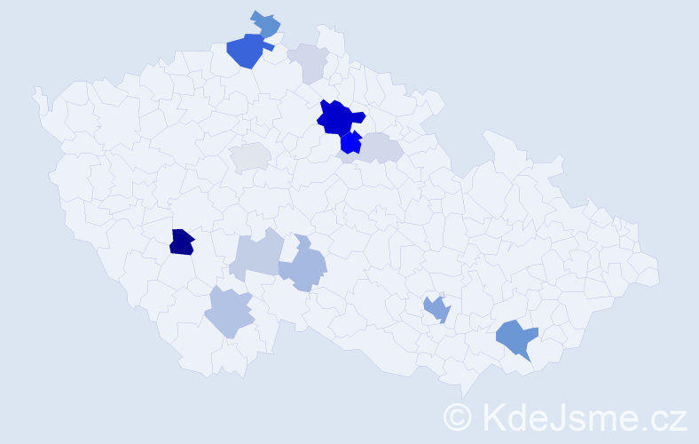 Příjmení: 'Prajsová', počet výskytů 39 v celé ČR