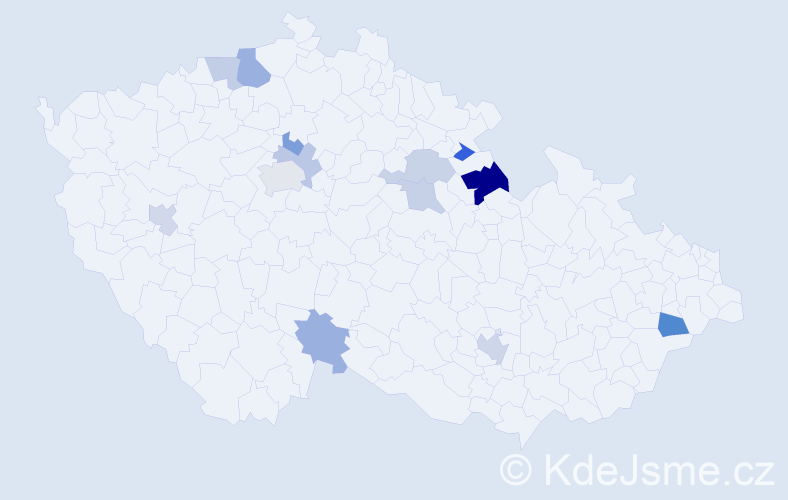 Příjmení: 'Matishynets', počet výskytů 20 v celé ČR