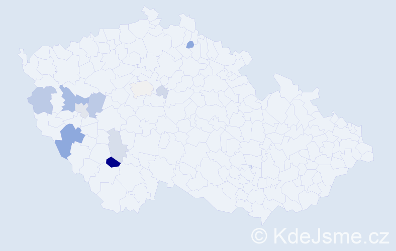 Příjmení: 'Kieweg', počet výskytů 39 v celé ČR