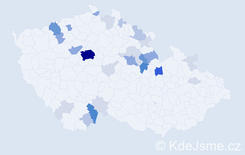 Příjmení: 'Konárek', počet výskytů 89 v celé ČR