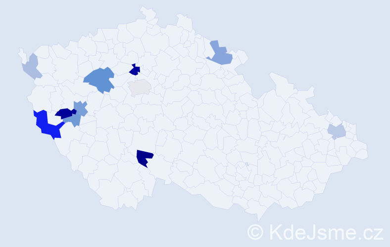Příjmení: 'Dolhá', počet výskytů 31 v celé ČR