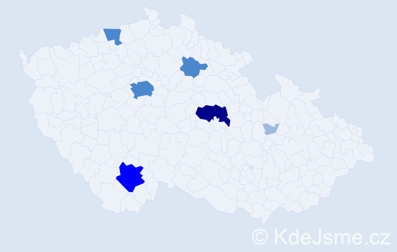 Příjmení: 'Trmata', počet výskytů 14 v celé ČR