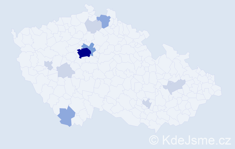 Příjmení: 'Kobryn', počet výskytů 27 v celé ČR