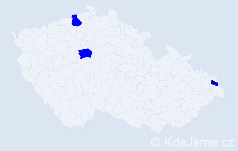 Příjmení: 'Lebioda', počet výskytů 5 v celé ČR
