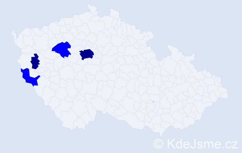 Příjmení: 'Atlas', počet výskytů 6 v celé ČR