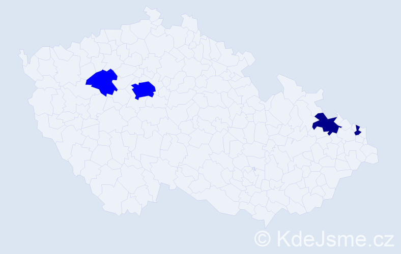 Příjmení: 'Árvayová', počet výskytů 6 v celé ČR