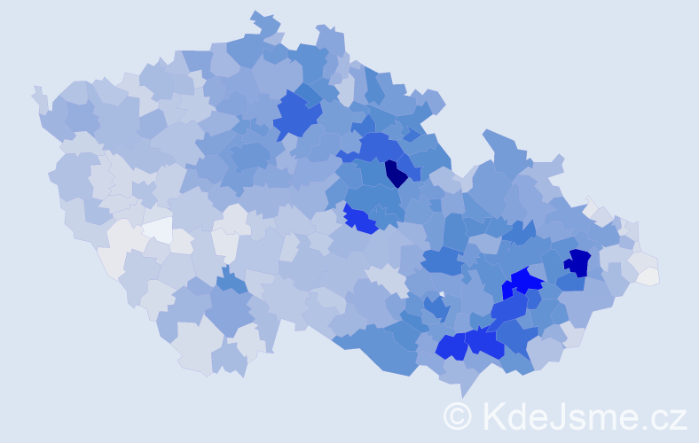 Příjmení: 'Horáková', počet výskytů 12543 v celé ČR