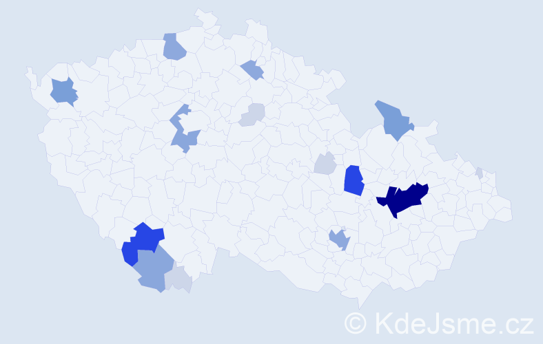 Příjmení: 'Pocklan', počet výskytů 56 v celé ČR