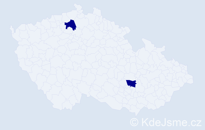 Příjmení: 'Mijid', počet výskytů 2 v celé ČR