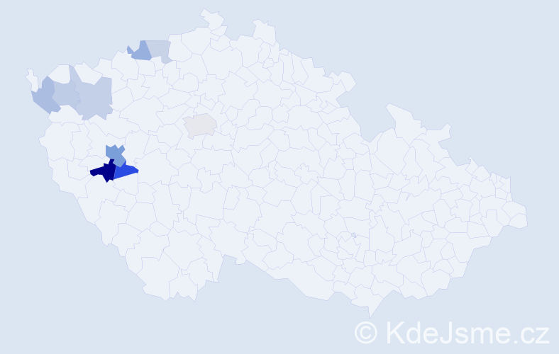 Příjmení: 'Klausnerová', počet výskytů 16 v celé ČR