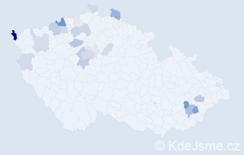 Příjmení: 'Balšán', počet výskytů 68 v celé ČR