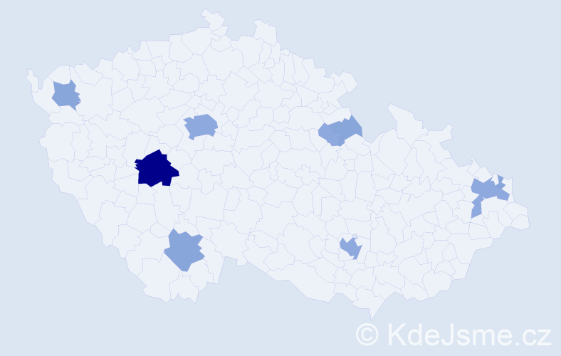 Příjmení: 'Karasz', počet výskytů 23 v celé ČR