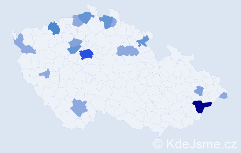 Příjmení: 'Gerhardt', počet výskytů 42 v celé ČR