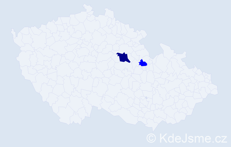 Příjmení: 'Kopčaková', počet výskytů 3 v celé ČR