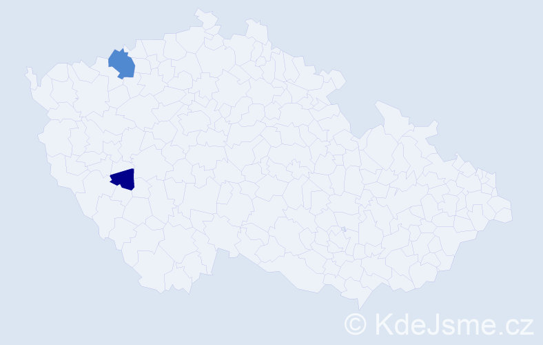 Příjmení: 'Kercha', počet výskytů 4 v celé ČR