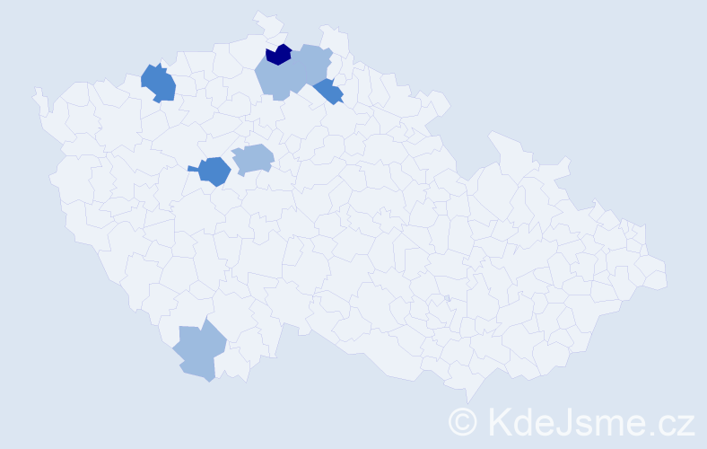 Příjmení: 'Zenko', počet výskytů 14 v celé ČR