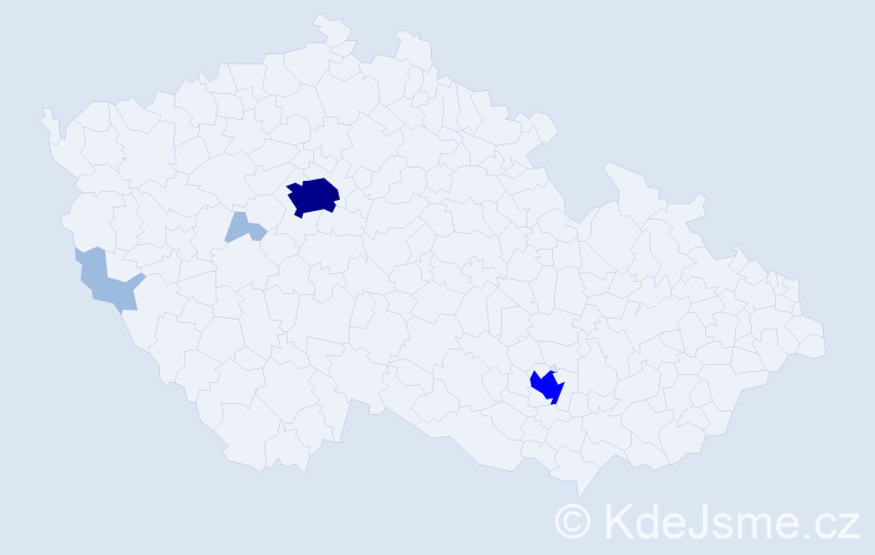 Příjmení: 'Placheta', počet výskytů 9 v celé ČR